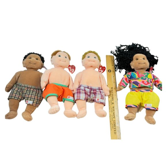 TY Beanie Baby Kids Plush Lot 4 Buzz Boomer Rascal Calyspso Vintage Dolls 1990s - Picture 7 of 7